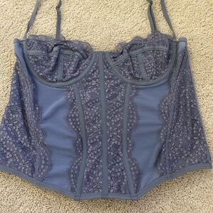 Urban Outfitters Blue Lace Crop Top
